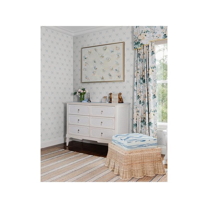 Purchase AST4356 Erin Gates Emma Blue Heather Large Bow Wallpaper Blue Heather A-Street Prints Wallpaper