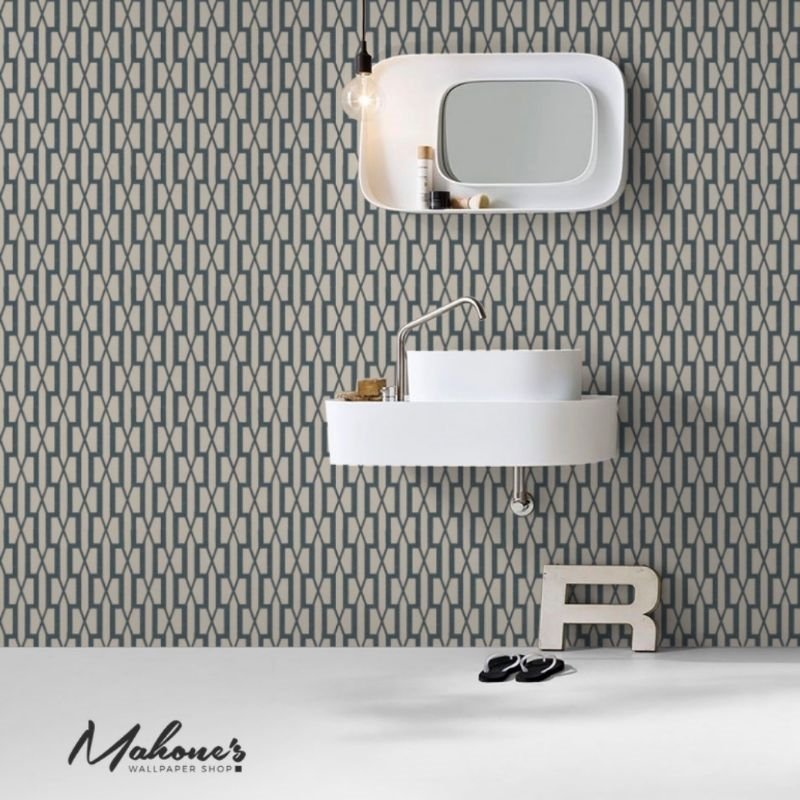 Shop 5007995 Belvedere Peacock Blue Schumacher Wallpaper