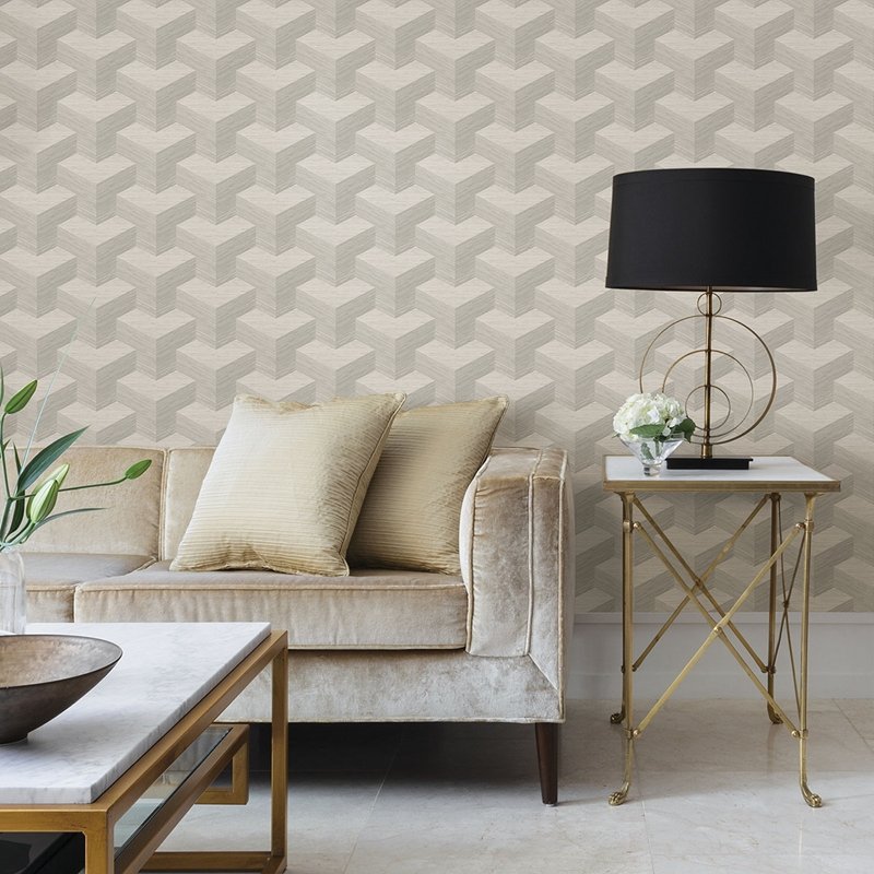 Order 2829-82053 Fibers Y Knot Light Grey Geometric Texture A Street Prints Wallpaper