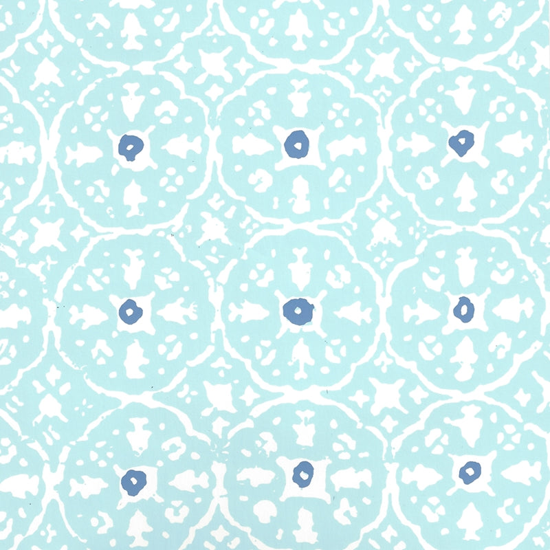 Find 149-59WP Nitik Ii New Blue Blue on Almost White by Quadrille Wallpaper