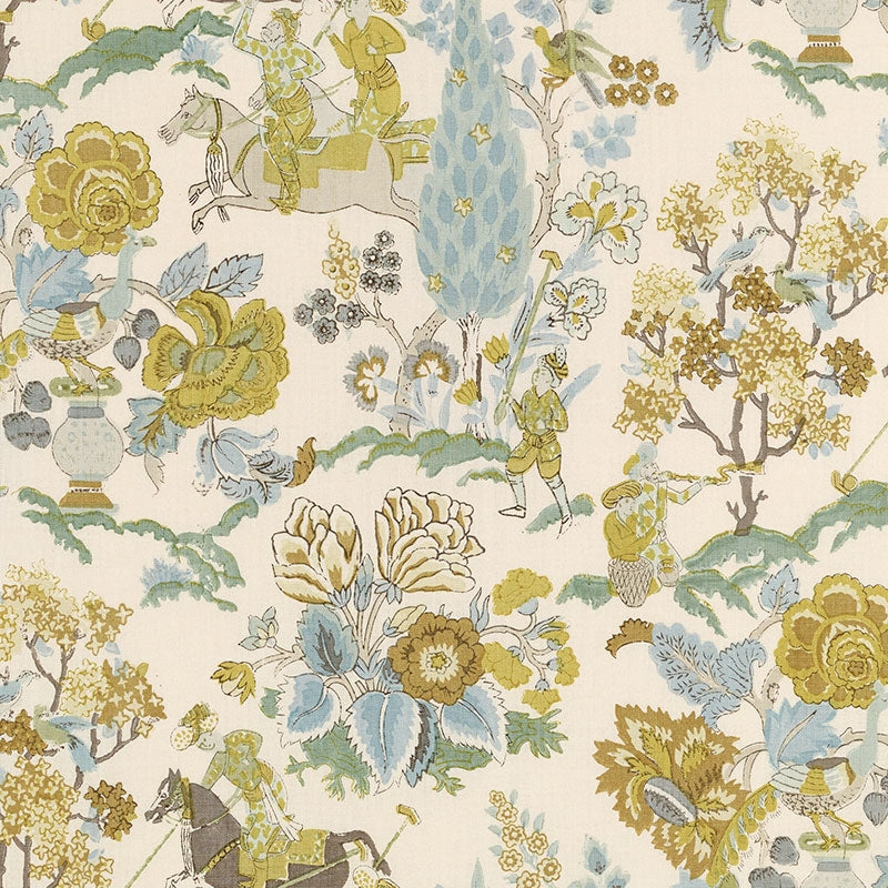 Purchase sample of 173013 Persian Lancers, Citron by Schumacher Fabric