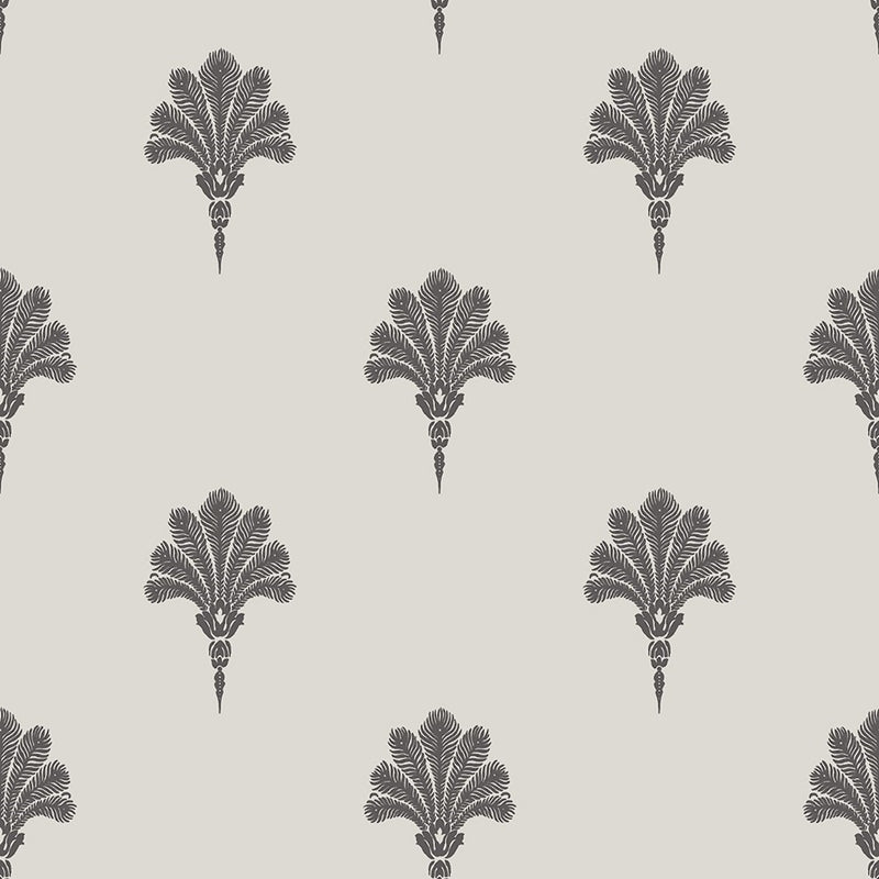 Select MB31600 Beach House Summer Fan Black Sands Feathers by Seabrook Wallpaper