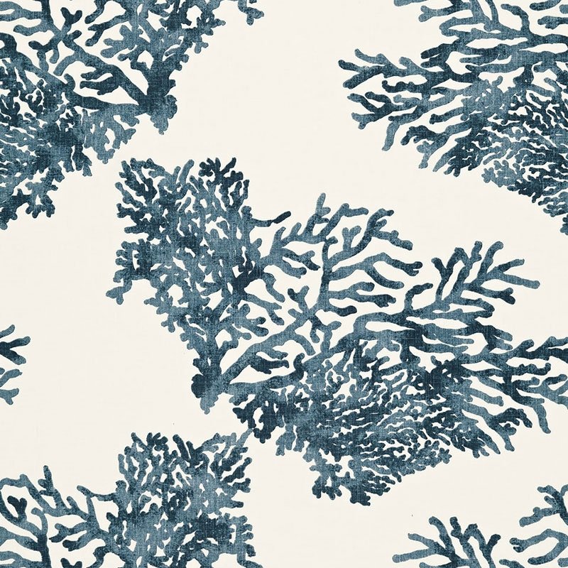 Purchase sample of 175361 Great Barrier Reef, Indigo by Schumacher Fabric