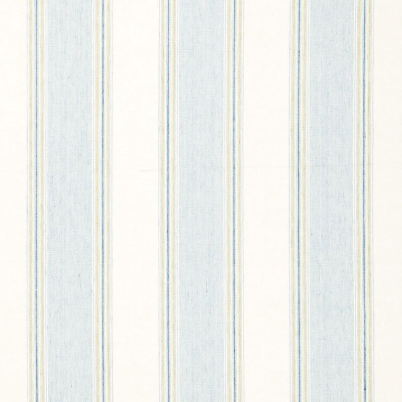Purchase sample of 66082 Savannah Linen Stripe, Chambray by Schumacher Fabric