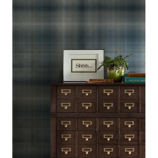 Acquire Ho2158 Ronald Redding Traveler Sterling Plaid Wallpaper Ronald Redding Wallpaper