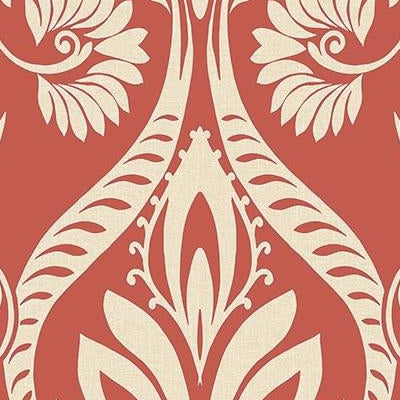 Select TA21001 Tortuga Off White Damask by Seabrook Wallpaper