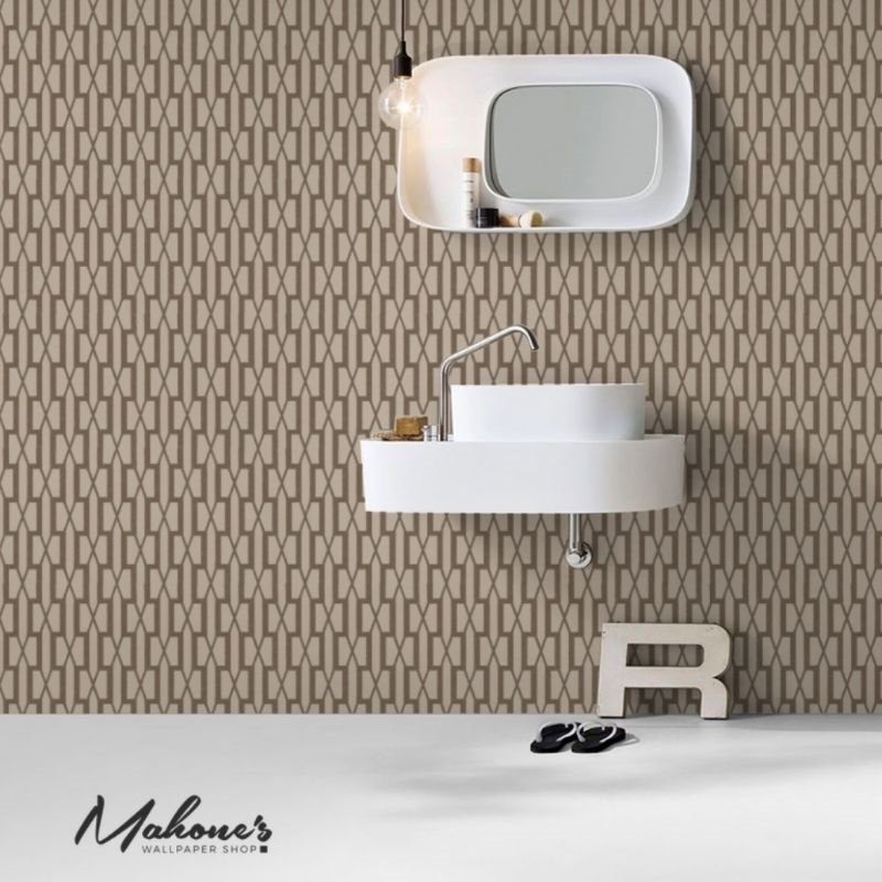 Buy 5007996 Belvedere Berber Brown Schumacher Wallpaper