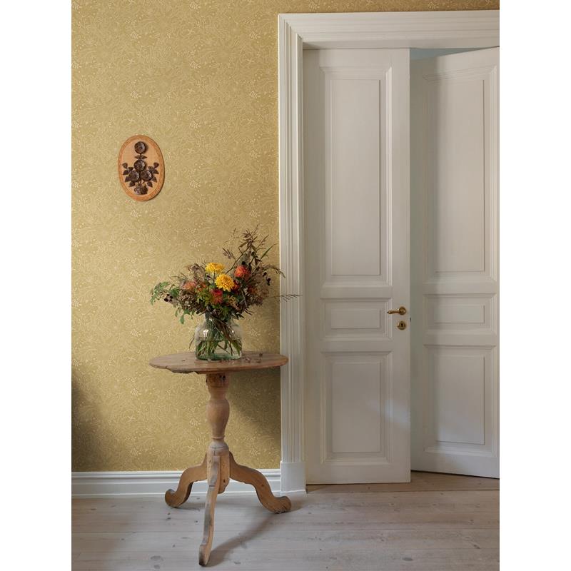 Search 2999-13127 Annelie Wilma Yellow Floral Block Print Yellow A-Street Prints Wallpaper