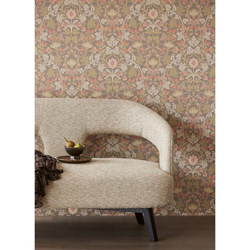316007 Posy Lila Moss Strawberry Floral Wallpaper by Eijffinger,316007 Posy Lila Moss Strawberry Floral Wallpaper by Eijffinger2
