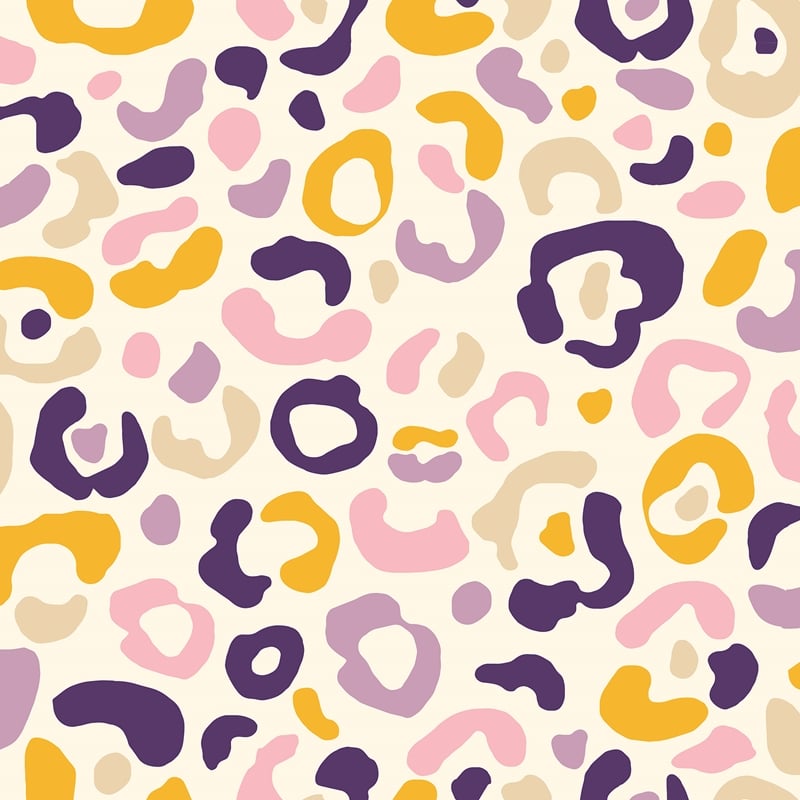 AES4796 Aelfie Multi Purple Leopard Spots Peel & Stick Wallpaper by NuWallpaper