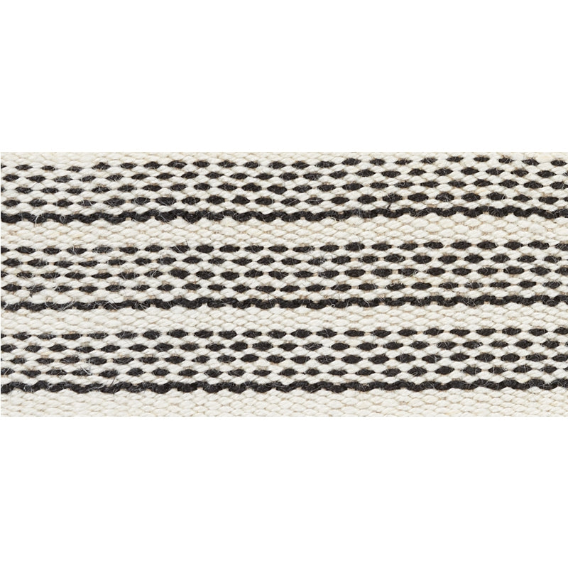 77070 | Agnes Medium Tape, White & Black - Schumacher Fabric