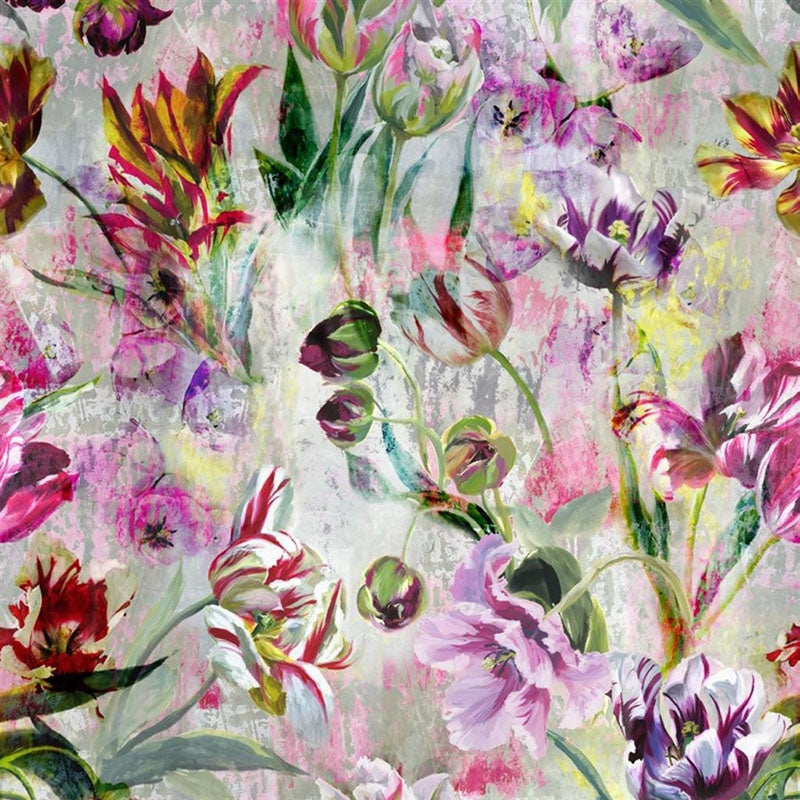 Sample PDG1037-01 Tulipa Stellata Fuchsia by Designer Guild Wallpaper