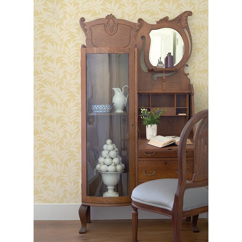 Shop 2970-26120 Revival Morris Yellow Leaf Wallpaper Yellow A-Street Prints Wallpaper