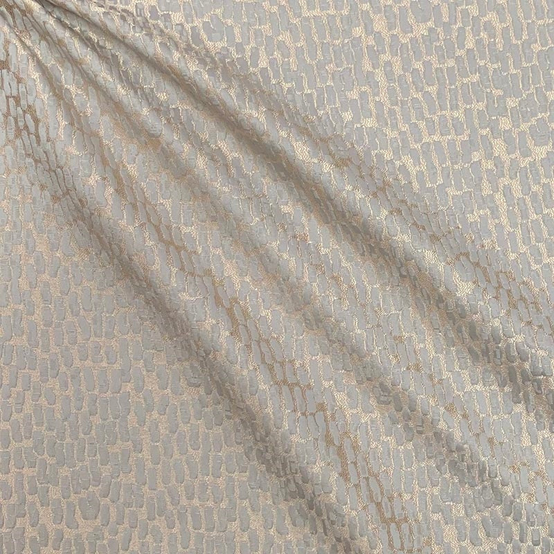 View 8941 SHONDA BLISS Gold Light Blue Metallic Magnolia Fabric