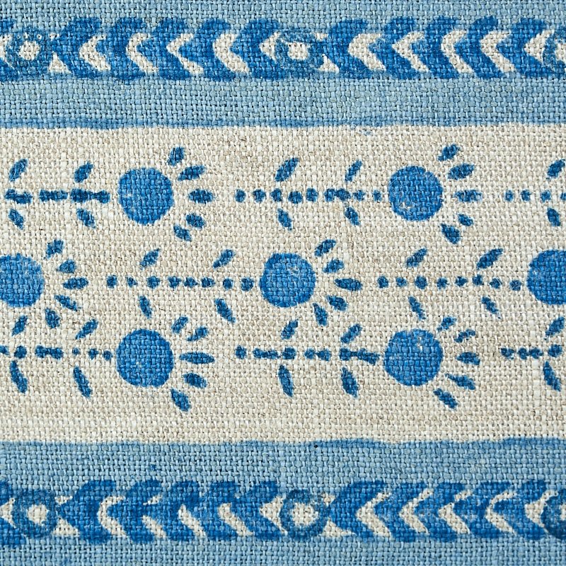 Buy 79101 Pica Bella Hand Blocked Tape Blue By Schumacher Trim