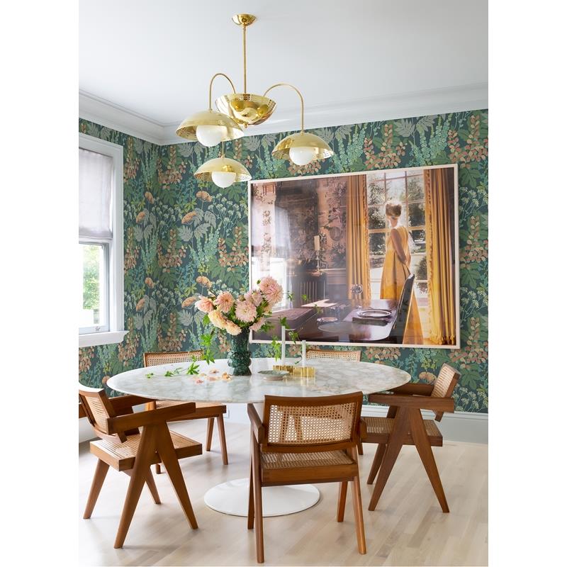 Save on 2973-90008 Daylight Brie Teal Forest Flowers Teal A-Street Prints Wallpaper