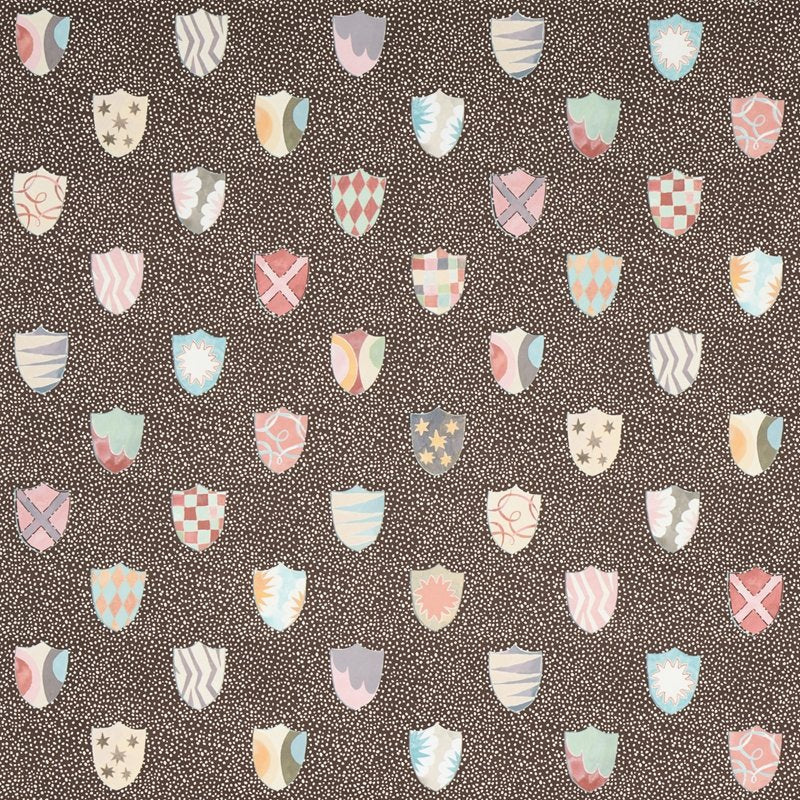 Shop 5013493 Heraldic Brown Schumacher Wallcovering Wallpaper
