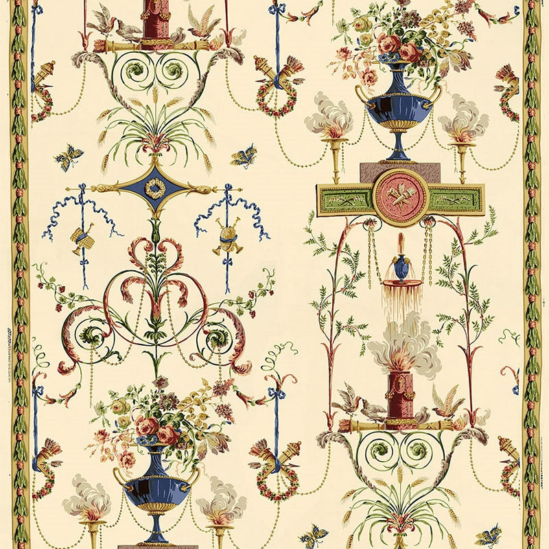 Purchase sample of 172630 Terracina Arabesque, Champagne by Schumacher Fabric