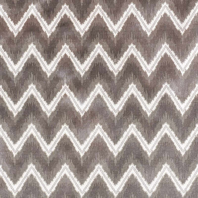 Purchase sample of 72841 Chevron Velvet, Grey by Schumacher Fabric