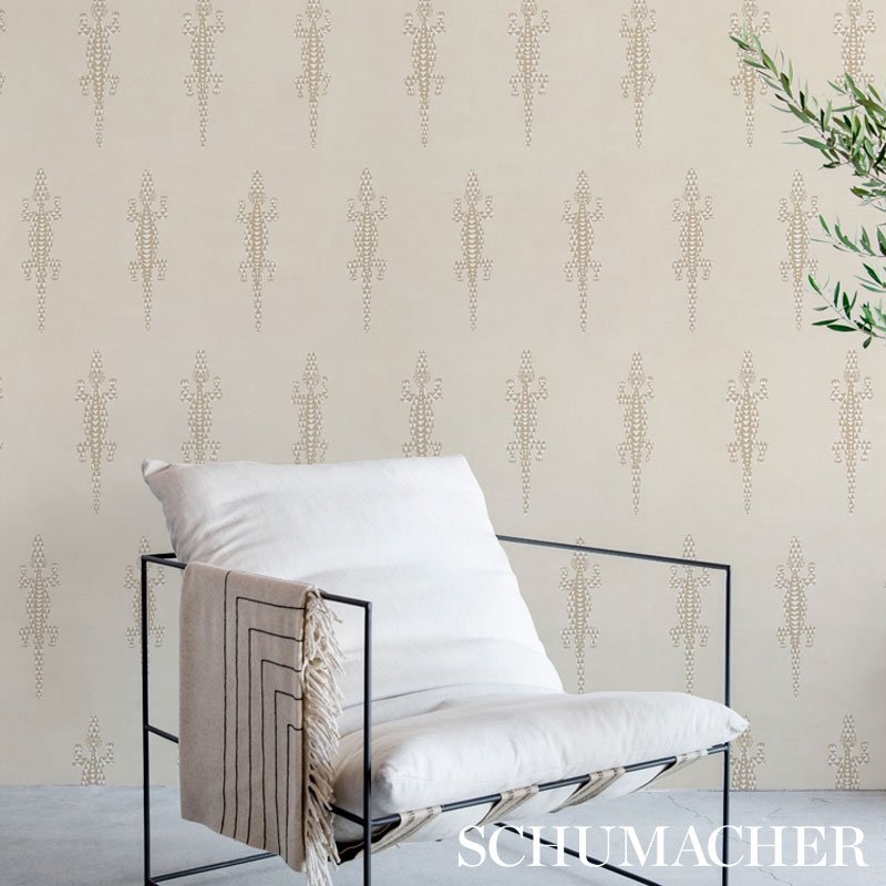 Acquire 5012101 Baracoa Neutral Schumacher Wallcovering Wallpaper