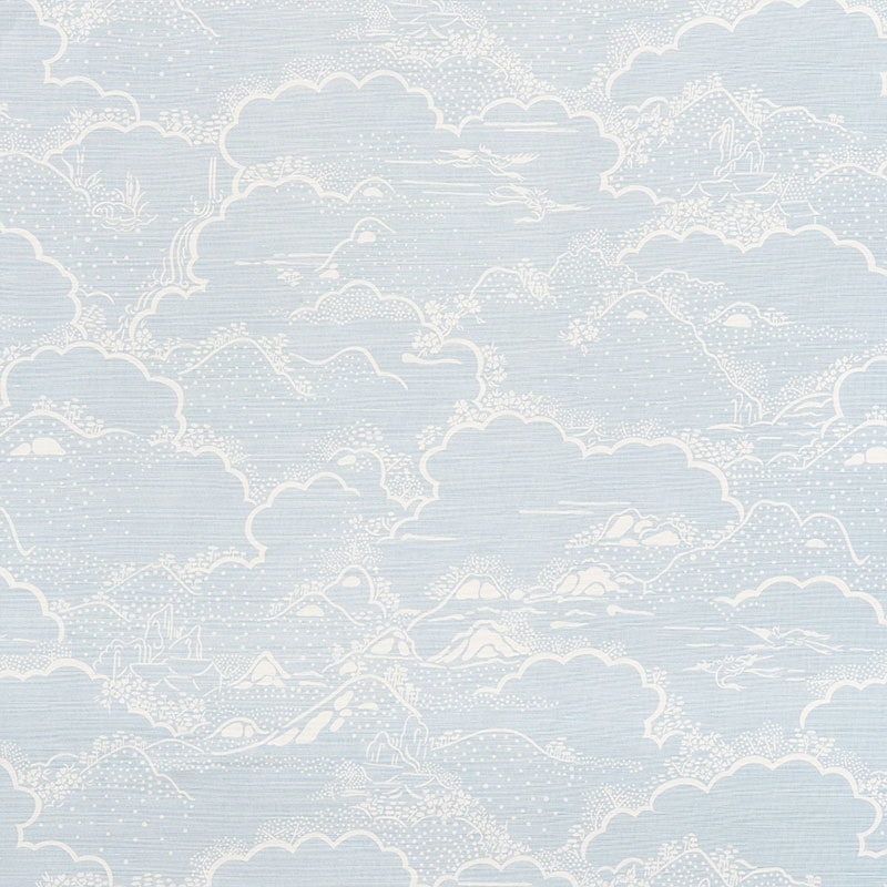 Purchase sample of 177521 Kumo Village, Sky by Schumacher Fabric