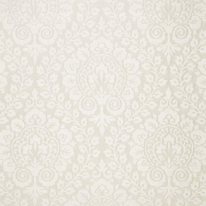 Purchase sample of 64690 Amalfi Damask, Natural by Schumacher Fabric