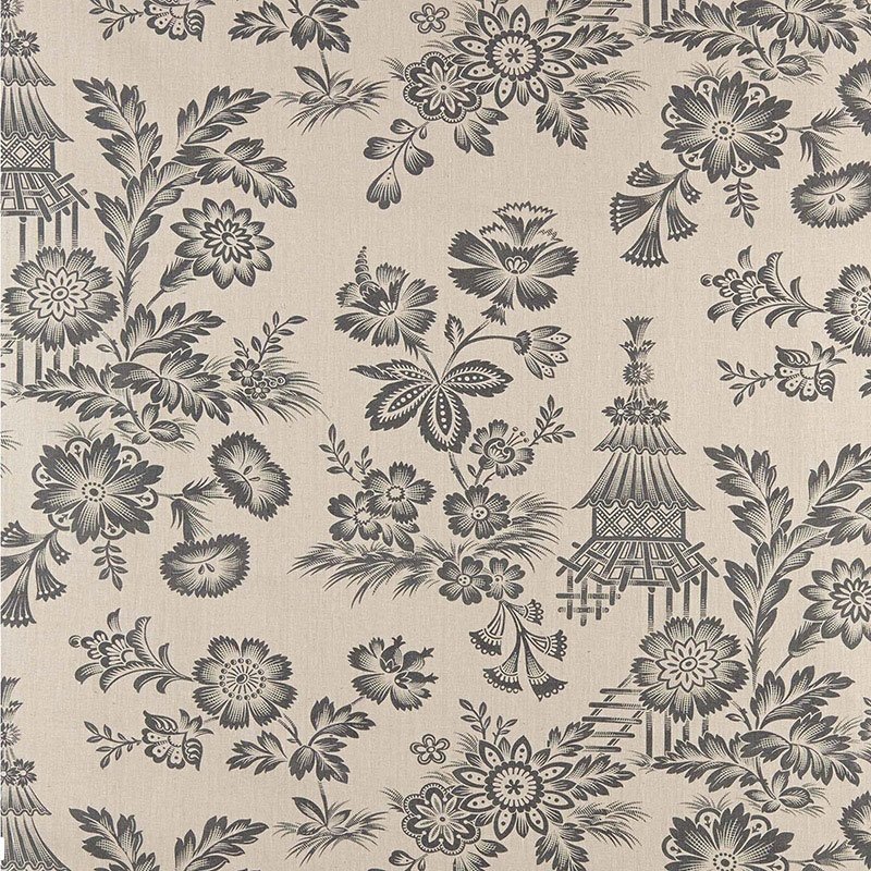 Purchase sample of 175750 Song Garden, Greige by Schumacher Fabric