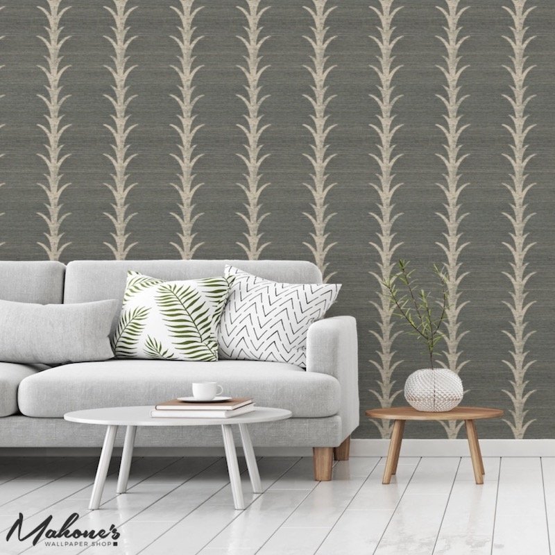 Acquire 5006050 Acanthus Stripe Shadow Schumacher Wallpaper