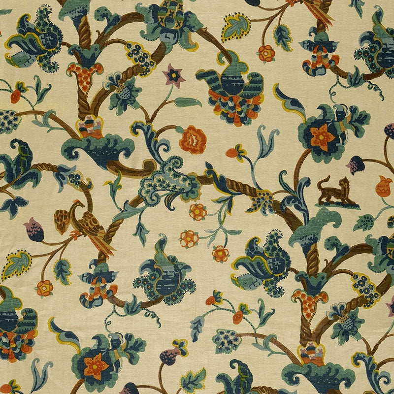 Purchase sample of 174530 Eastbury Manor Print, Tapestry by Schumacher Fabric
