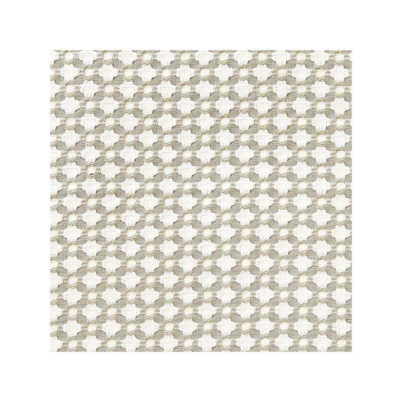 Purchase sample of 65682 Betwixt, Stone/White by Schumacher Fabric