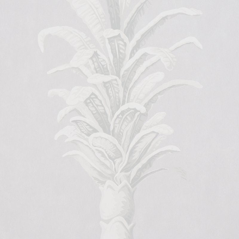 Acquire 5013882 Villa Palm Panel Grey Schumacher Wallcovering Wallpaper