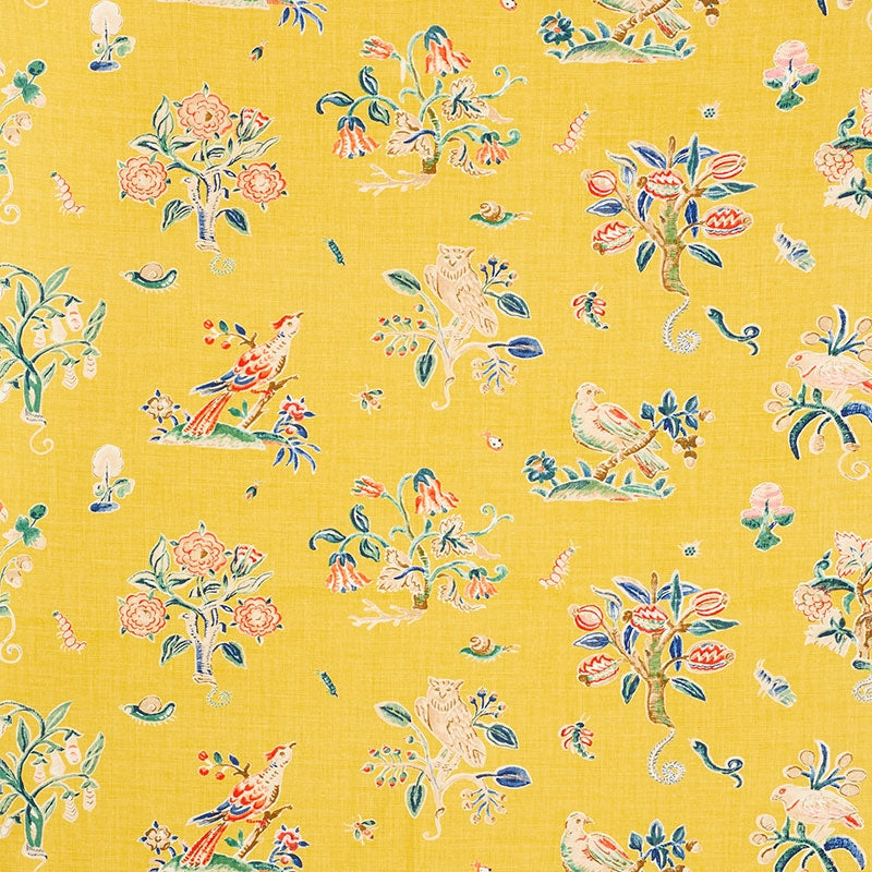 Purchase sample of 176751 Magical Menagerie, Yellow by Schumacher Fabric
