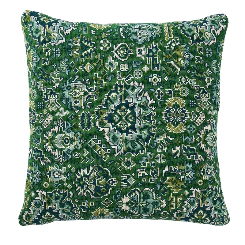 So8062005 | Pallay Epingle 20" Pillow, Emerald - Schumacher Furniture and Accessories