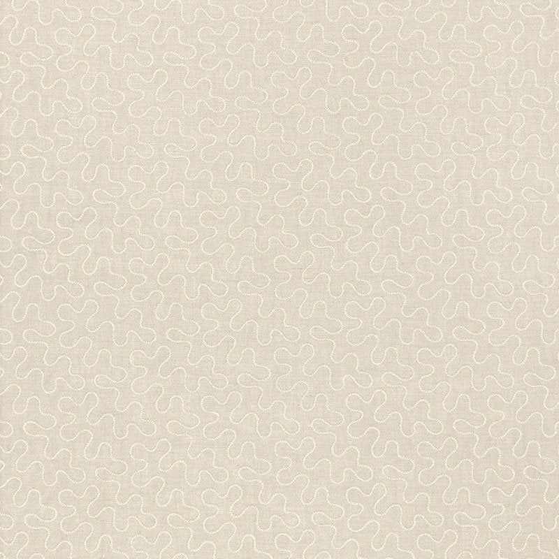 Purchase sample of 67601 Meander Embroidery, Linen by Schumacher Fabric