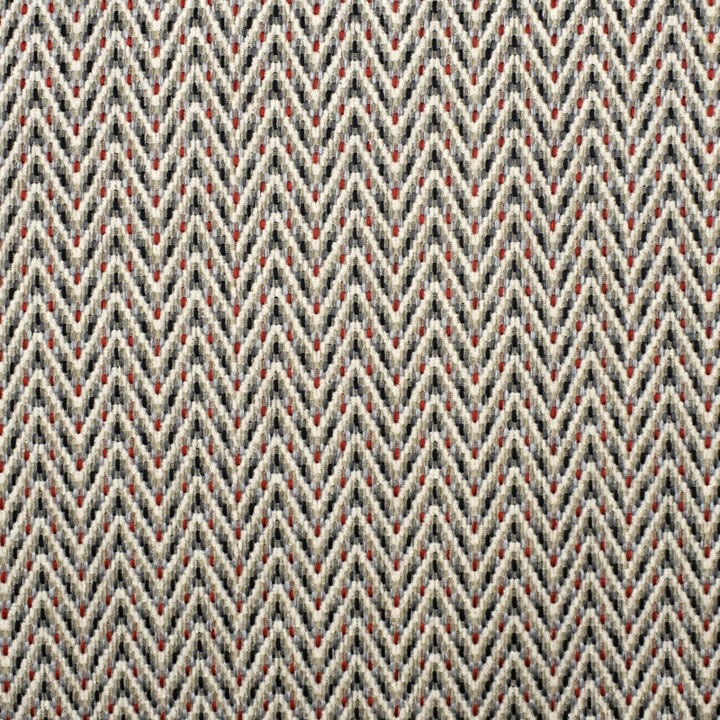 Select F2372 Carmine Gray Chevron Greenhouse Fabric
