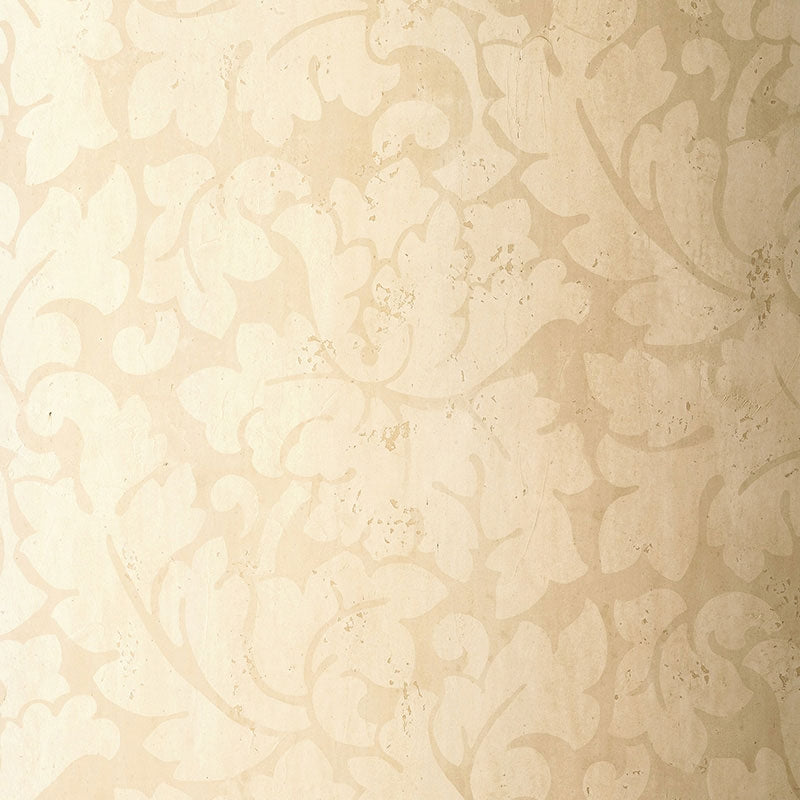 Find 5003690 Tolomei Damask Cream Schumacher Wallpaper