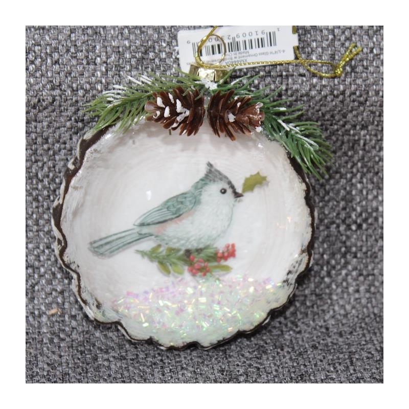 XM4440B Glass Tufted Titmouse Ornament