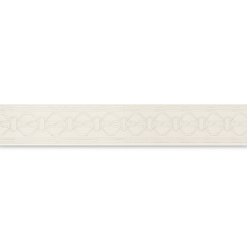 66156 | Malmaison Tape, Silver - Schumacher Fabric