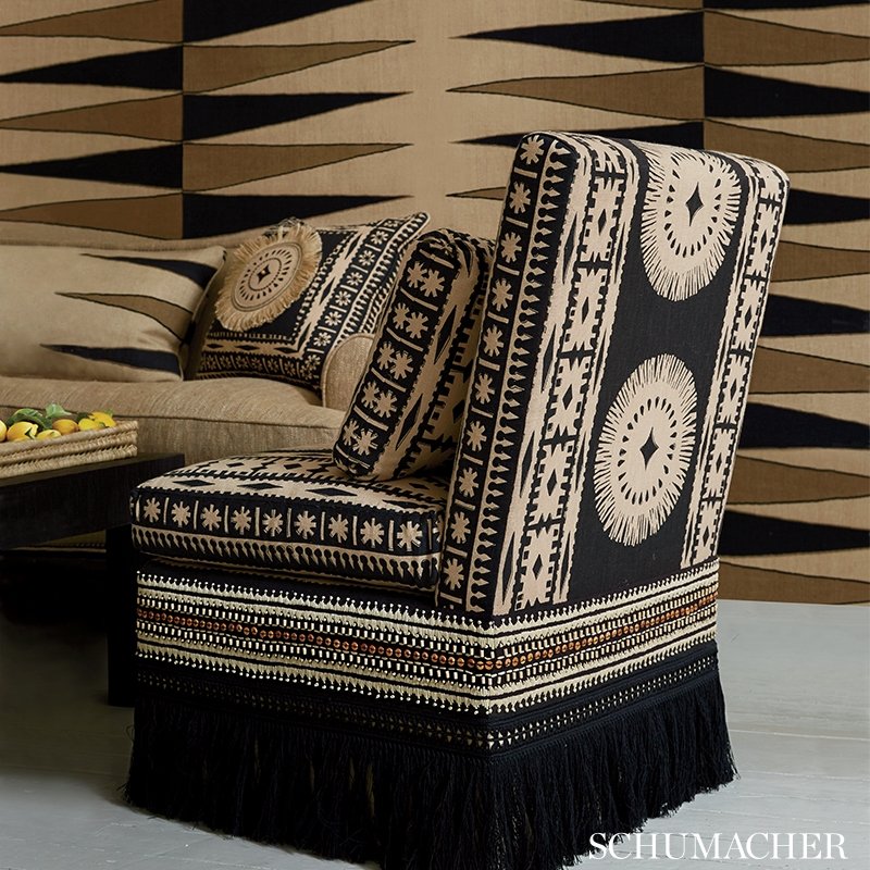 69281 Palm Frond Marine by Schumacher 1,69281 Palm Frond Marine by Schumacher 2