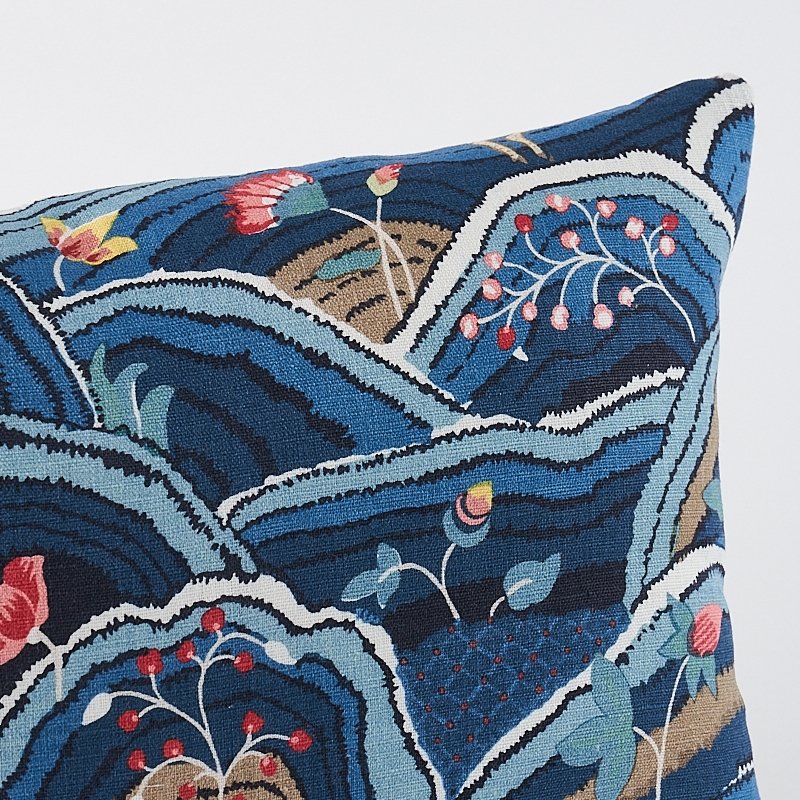 So7713106 Corail Velvet 22" Pillow Mediterranean By Schumacher Furniture and Accessories 1,So7713106 Corail Velvet 22" Pillow Mediterranean By Schumacher Furniture and Accessories 2