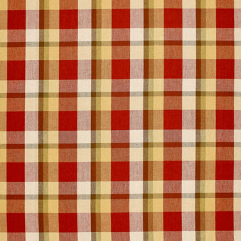 Purchase sample of 3484000 Augusta Linen Plaid, Orchard by Schumacher Fabric