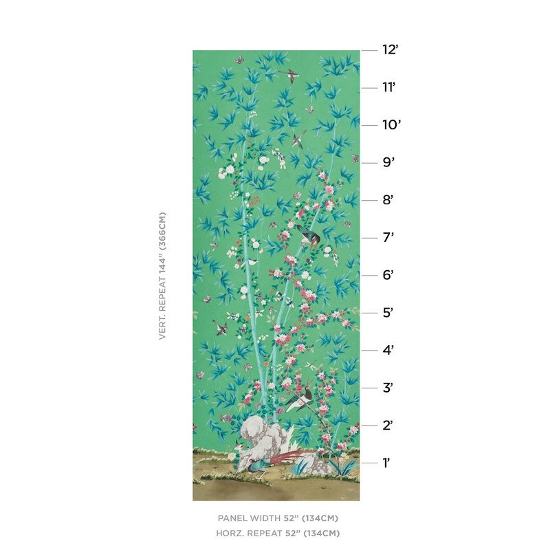 Order 5007743 Brighton Pavilion Emerald Schumacher Wallpaper