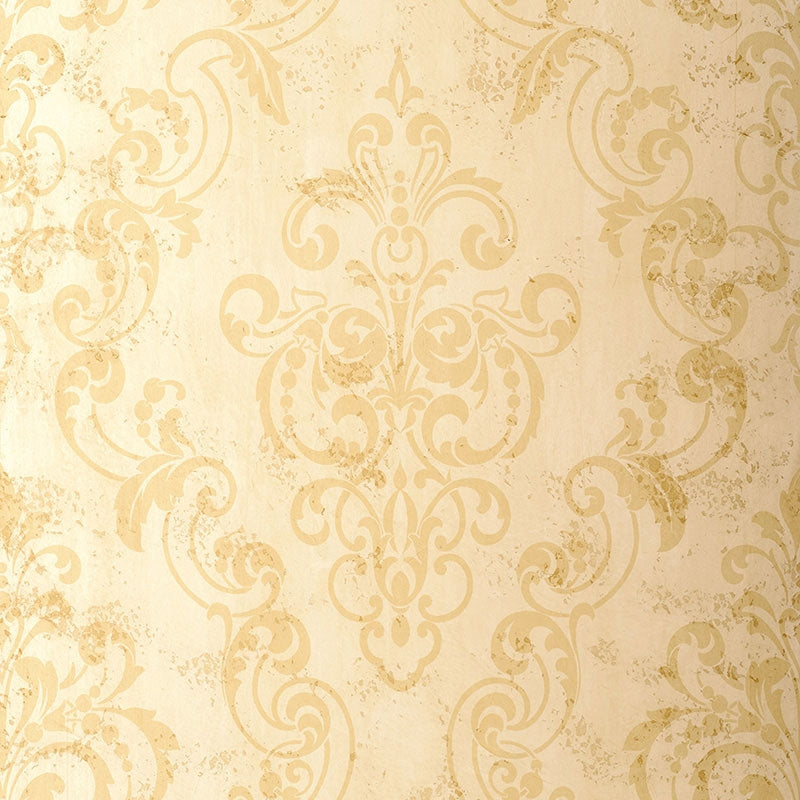View 529120 Giovan Damask Sand Schumacher Wallpaper