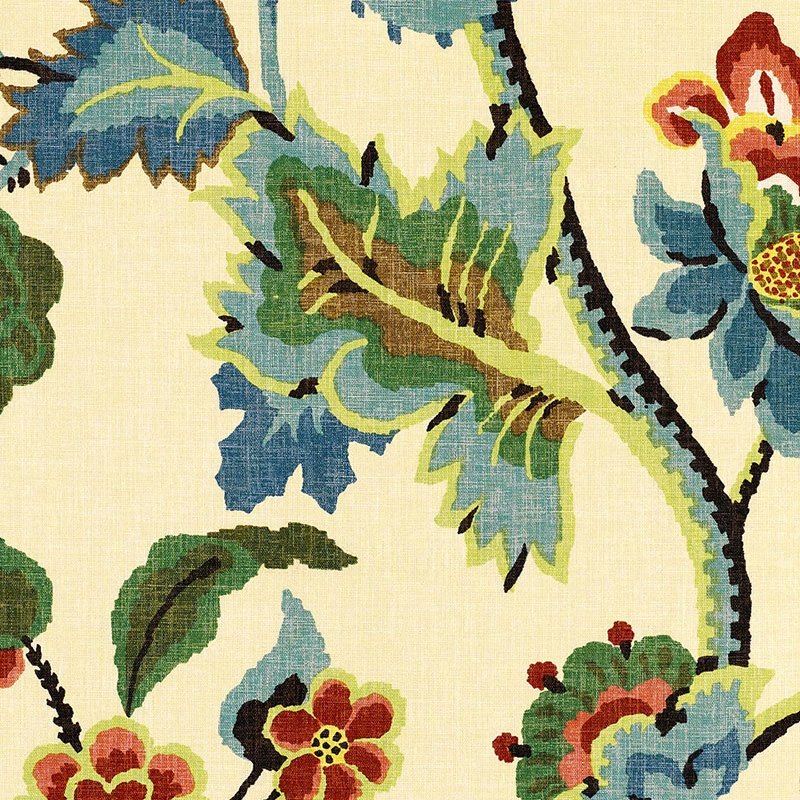 Purchase sample of 173910 Khantau Tree, Cream by Schumacher Fabric