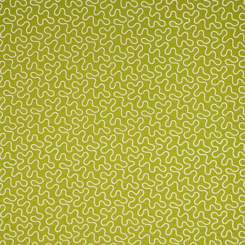 Purchase sample of 67604 Meander Embroidery, Leaf by Schumacher Fabric