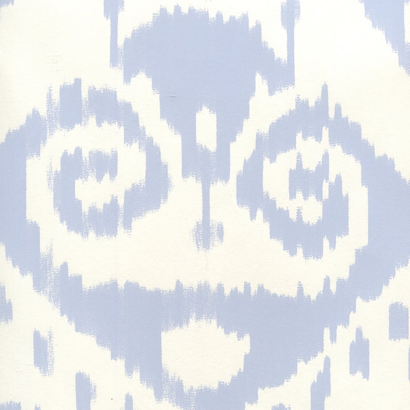 Shop 306042W Malaya Zibby Blue On Almost White by Quadrille Wallpaper