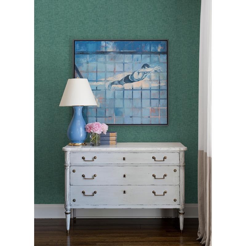 Find 2923-88026 Twine Genji Teal Woven Teal A-Street Prints Wallpaper