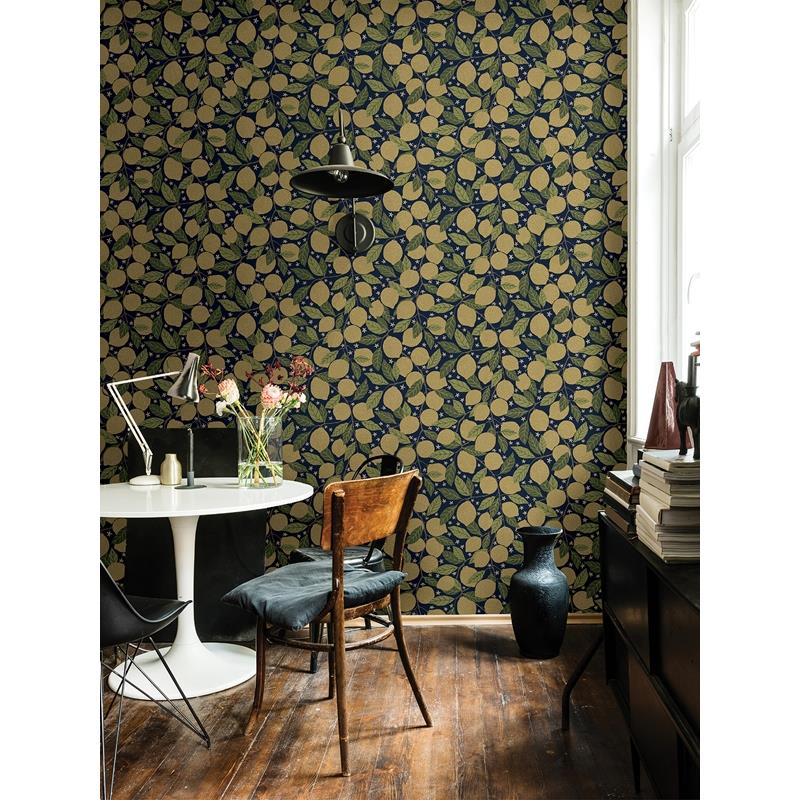 Save on 2999-44118 Annelie Lemona Navy Fruit Tree Navy Blue A-Street Prints Wallpaper