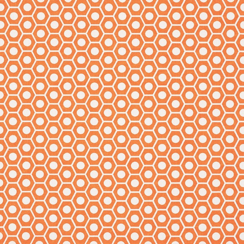 Purchase sample of 177073 Queen B, Orange by Schumacher Fabric