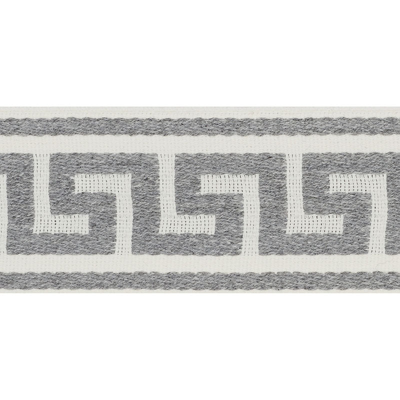 72392 | Ganton Tape, Grey - Schumacher Fabric